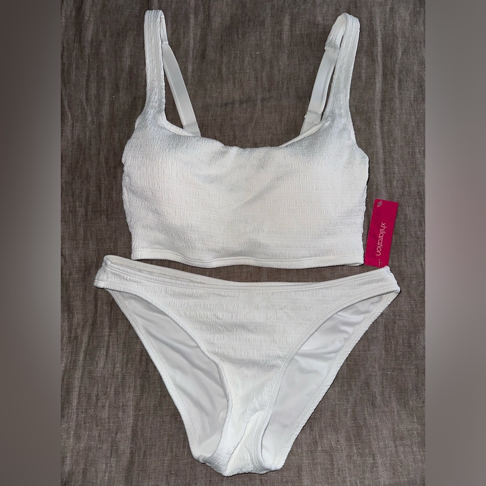 Brand new NWT white bikini and bottom